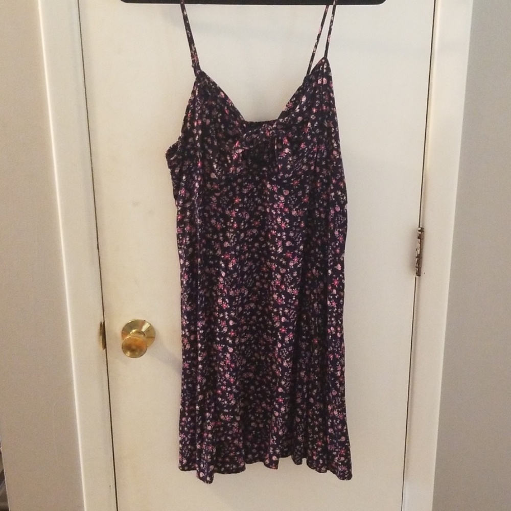 Tie Front Peek a boo floral dress